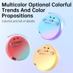 B1 Electronic Anime Badge 1.85" IPS Screen, Bluetooth Custom GIF Photo Display Badge for Cosplay & Fan Merch
